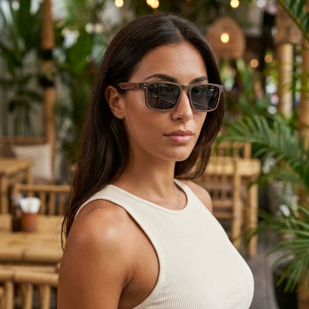 Lunettes de soleil en bois - Surf Gris Sombre