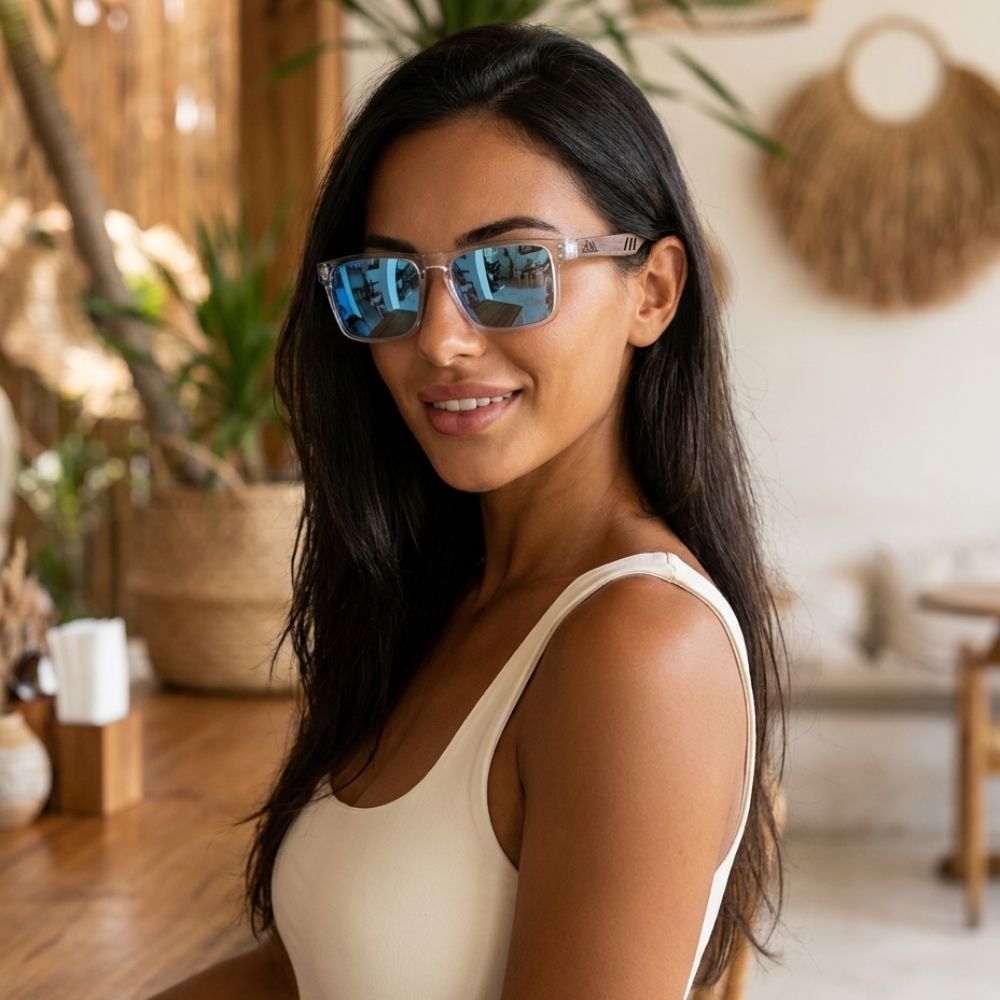 Lunettes de soleil en bois - Surf Gris