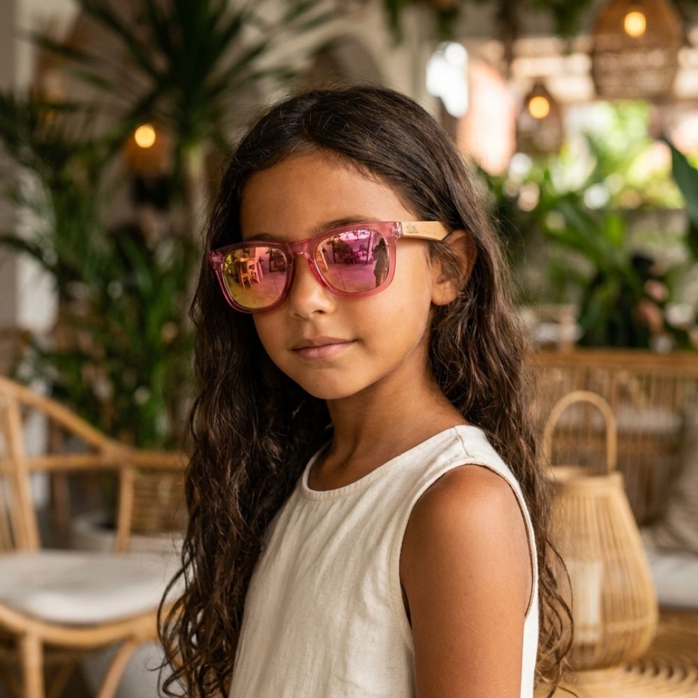 Lunettes en bois Enfant - Play Pink