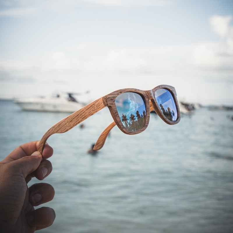Lunettes en bois - Olivier Bleu