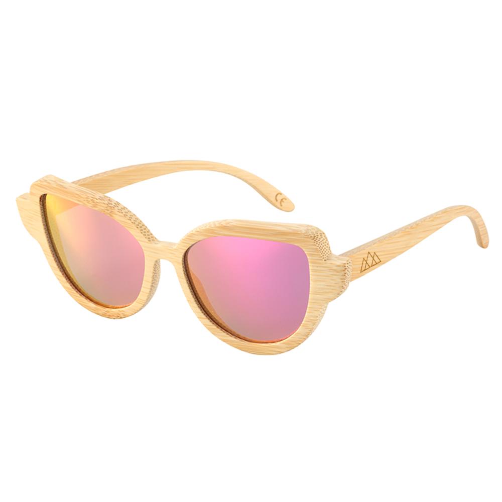 Lunette Bois Femme - Chat Rose