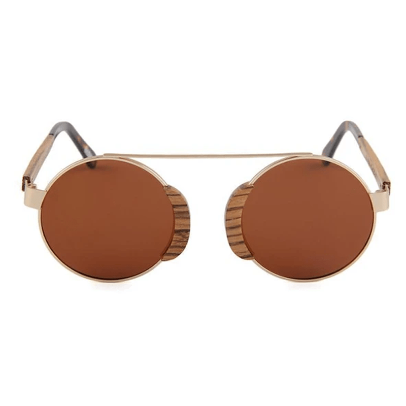 Lunette Soleil Bois Homme - Vintage Brun