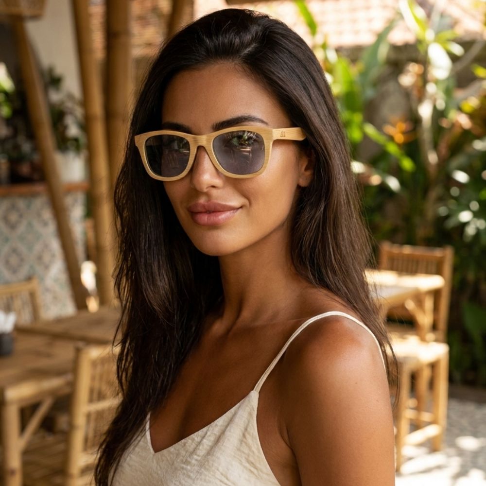 Lunettes en bois - Bambou Ambre Gris