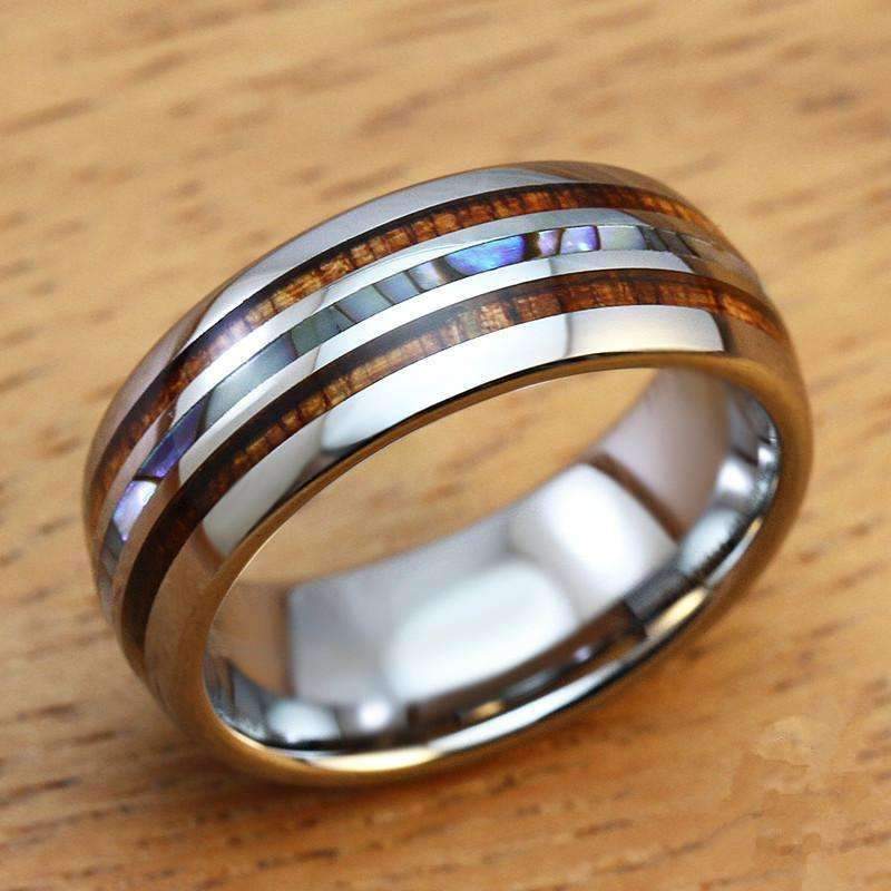 Bague en bois Double en situation