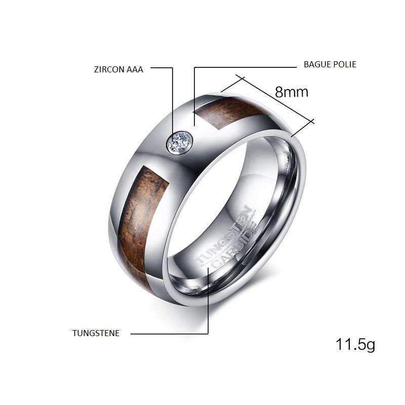 Bague en Bois - Diamond