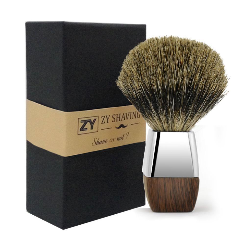 Blaireau en Bois - Chrome