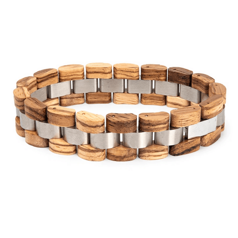 Bracelet en bois homme - Zebra