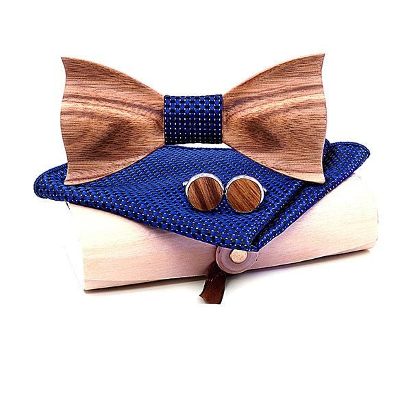 Coffret Noeud Papillon Bois Mariage - Rustika T249-C3