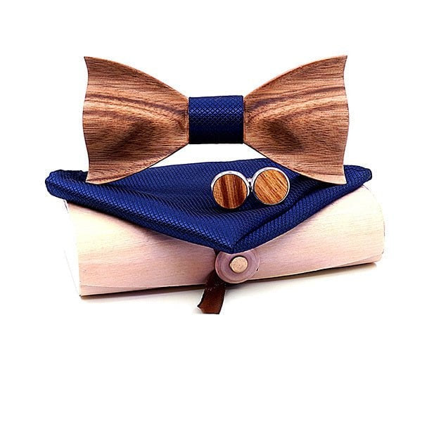 Coffret Noeud Papillon Bois Mariage - Rustika T249-C6