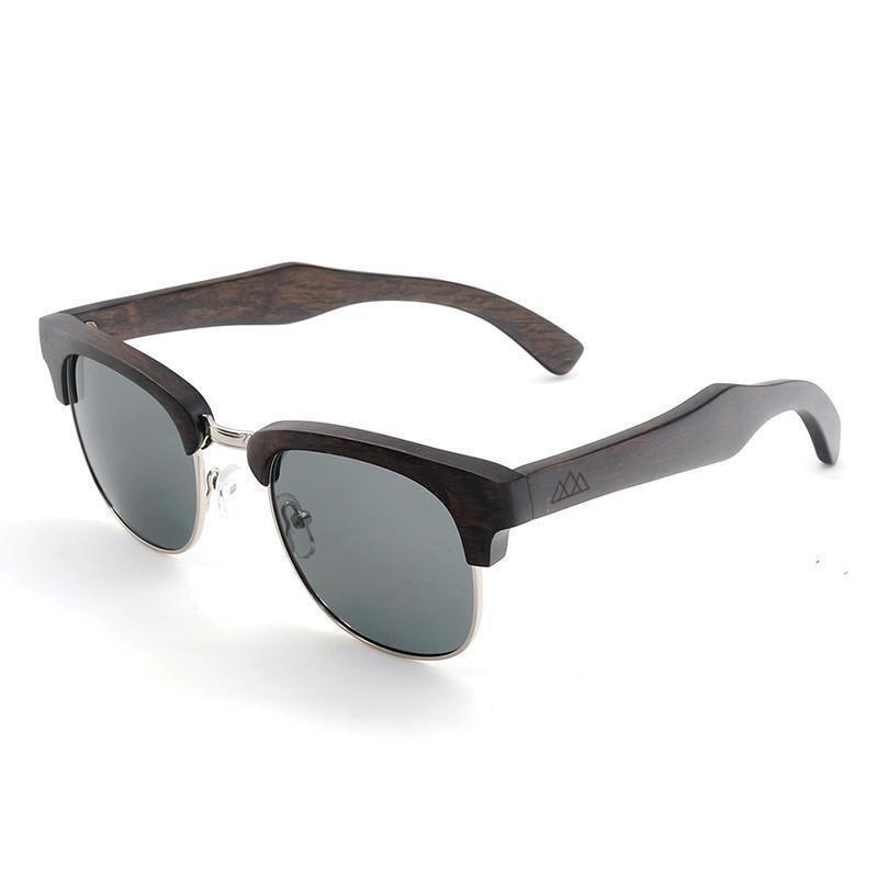 Lunettes de soleil bois Clubmaster All Black The Wood Stock