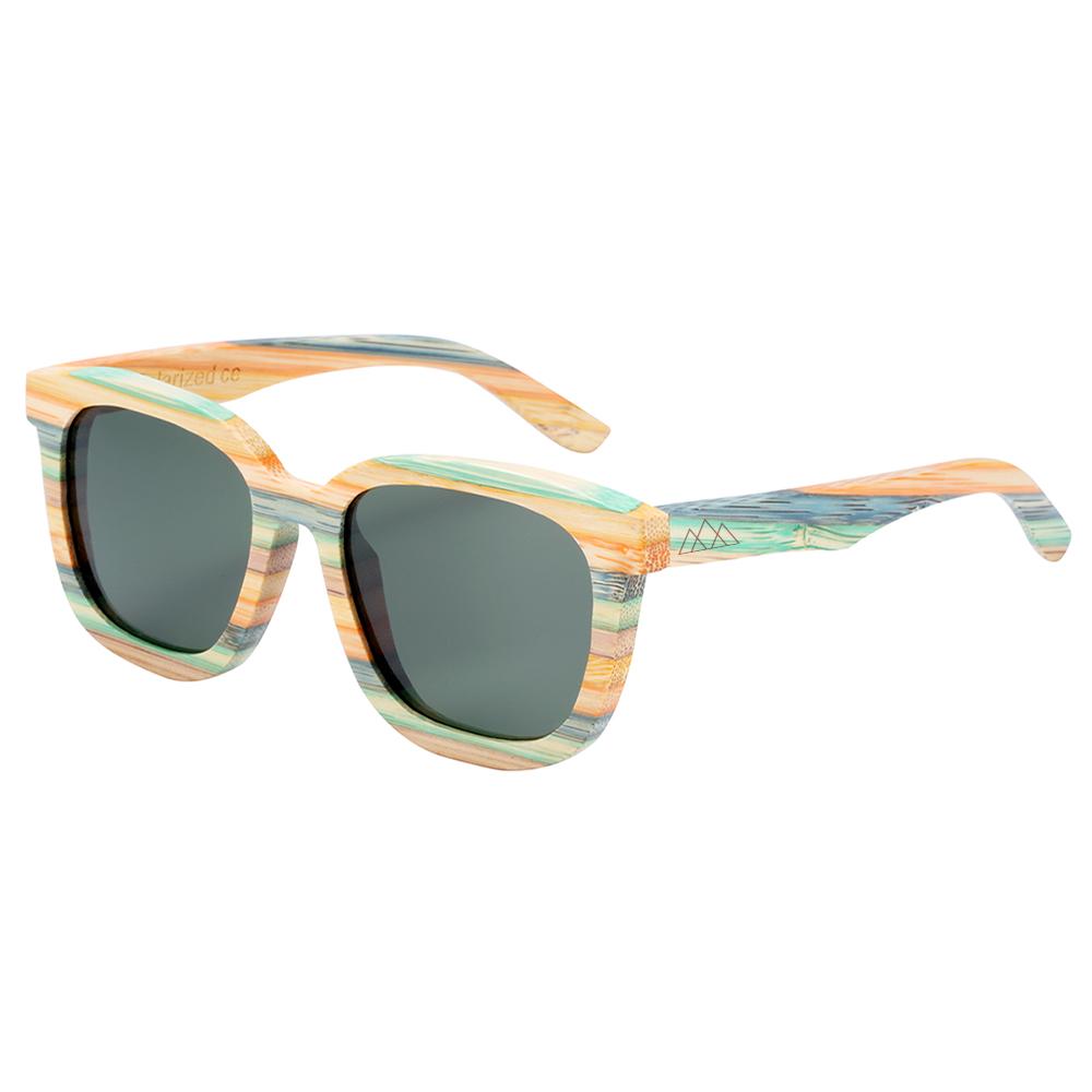Colorz Lunettes en Bois - Skateboard Gris