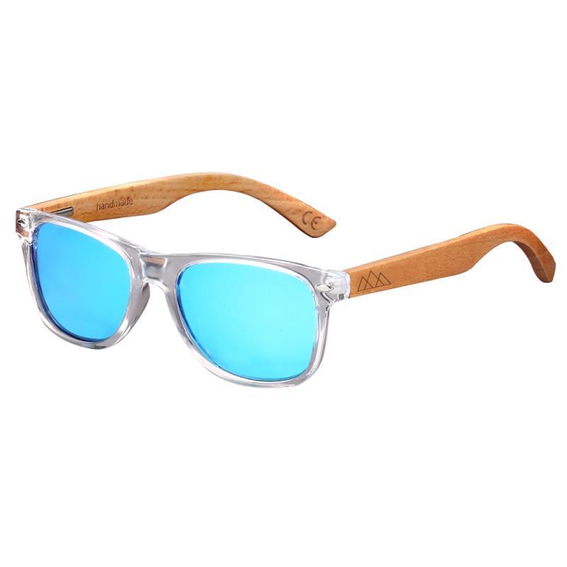 Lunettes en bois Enfant - Wayfarer Sky Junior Bleu