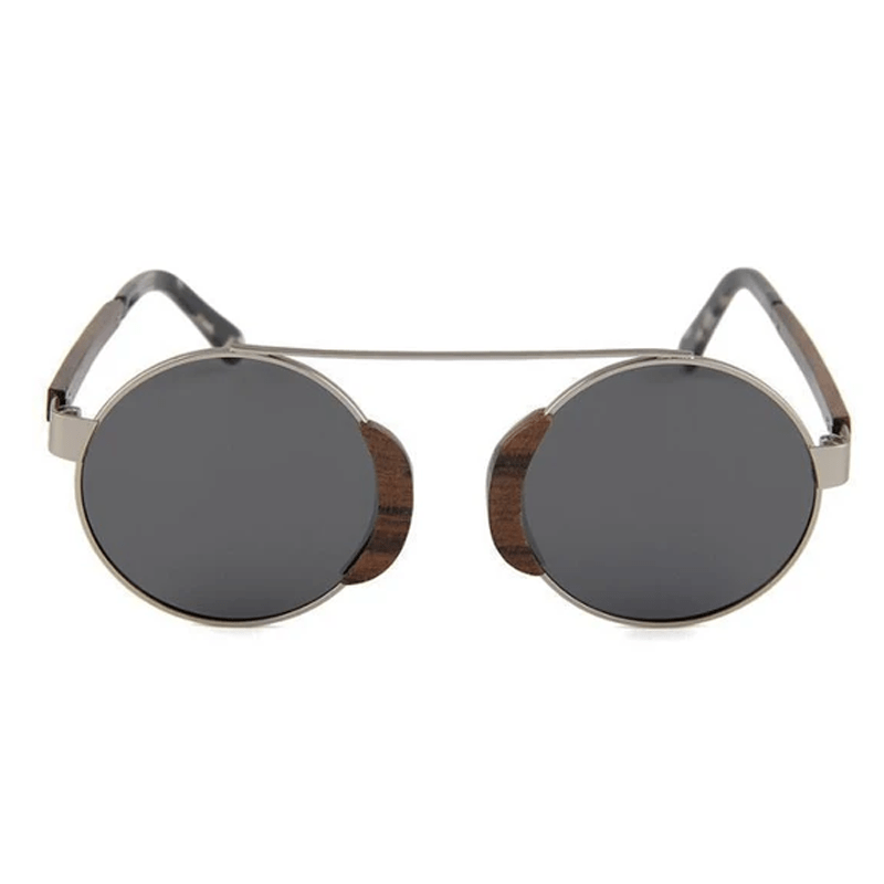 Lunette Soleil Bois Homme - Vintage Noir