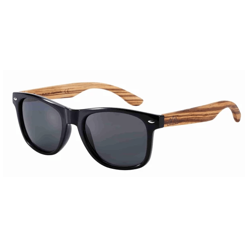 Lunettes de Soleil en Bois - Wayfarer Zebra Noir