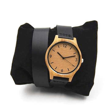 Montre en Bois Femme Noir quartz