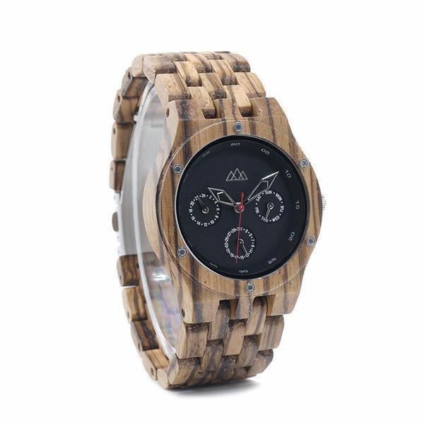 Montre en Bois Homme Classique noire