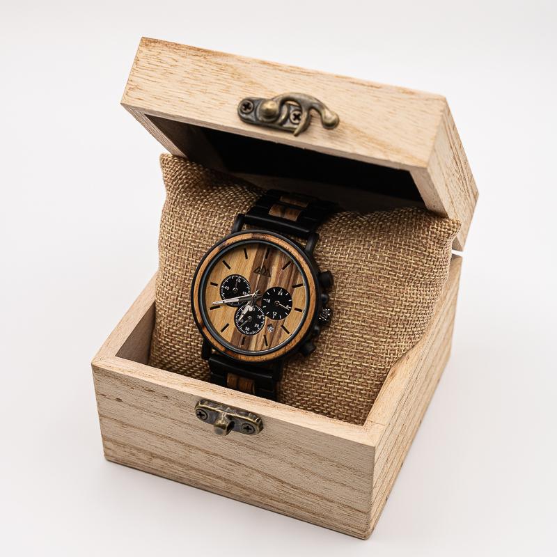 Montre en bois Homme avec boite