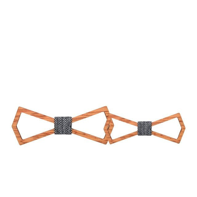 Noeud Papillon Bois Père Fils - Minimalistic b43 -Babajide Combo