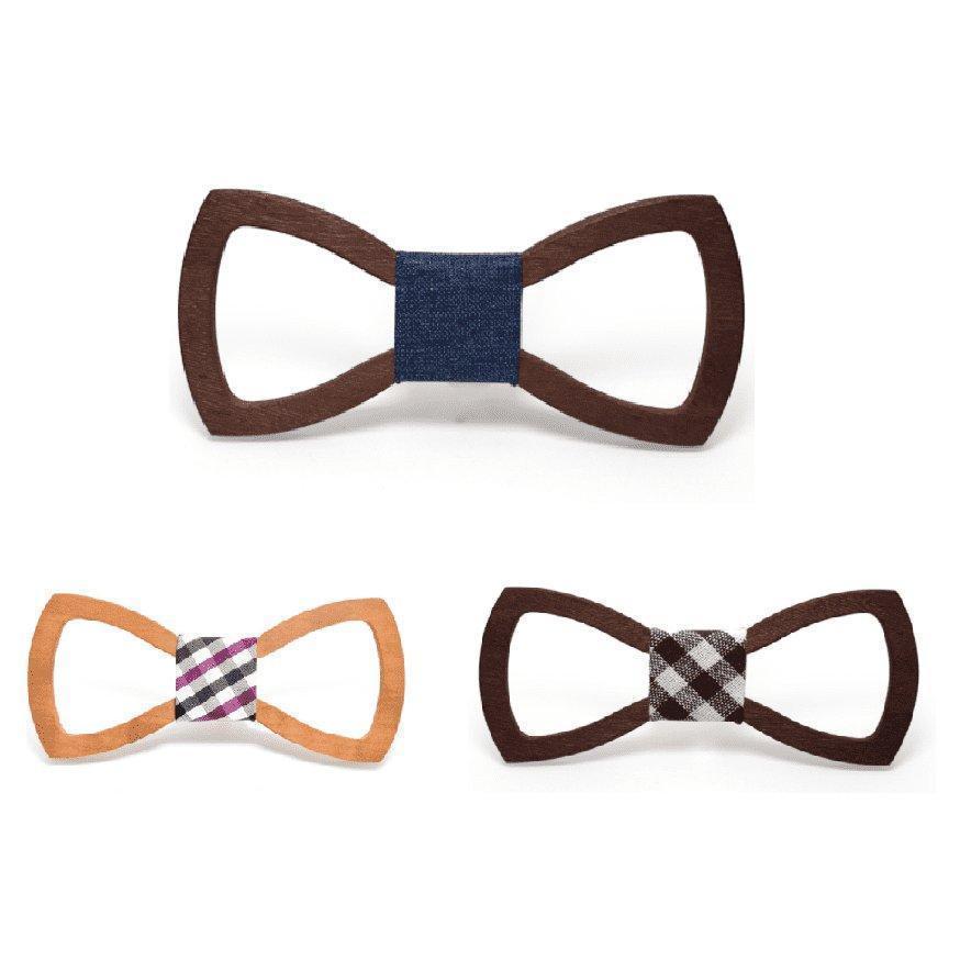 Acajou/Carreaux/Grand Noeud Papillon Bois - Pillar