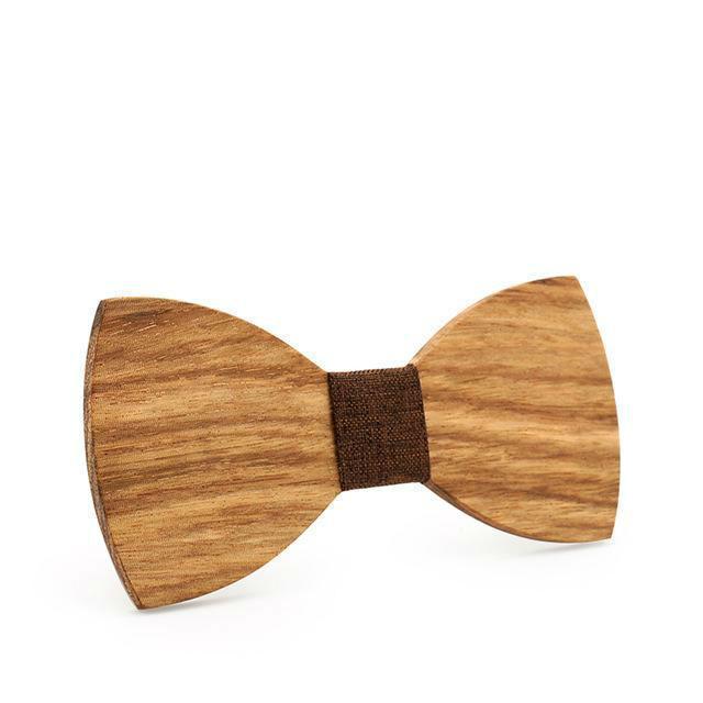 Noeud Papillon en Bois - Lava Brun