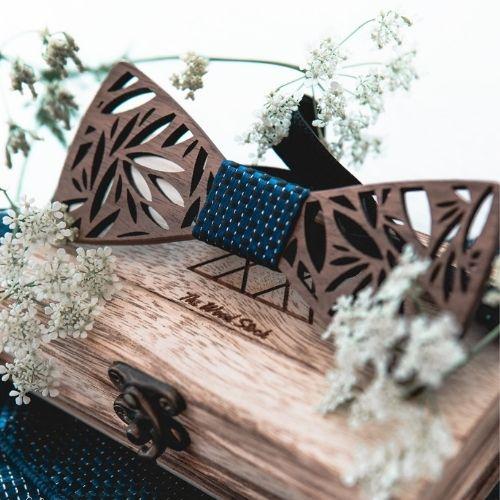 noeud papillon en bois mariage
