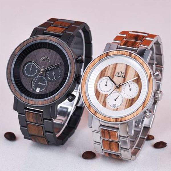 Montre en bois chronographe