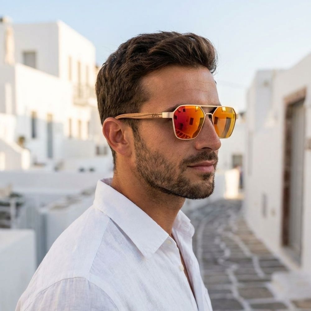 Lunettes en Bois - Tiral Orange