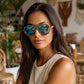 Lunettes en bois - Aviator Vert