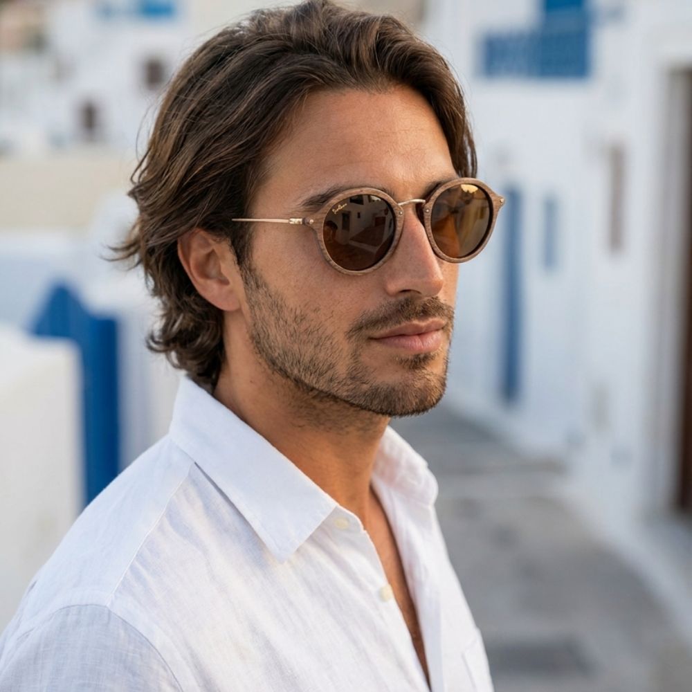 Monture Lunette Bois - Retro Brun