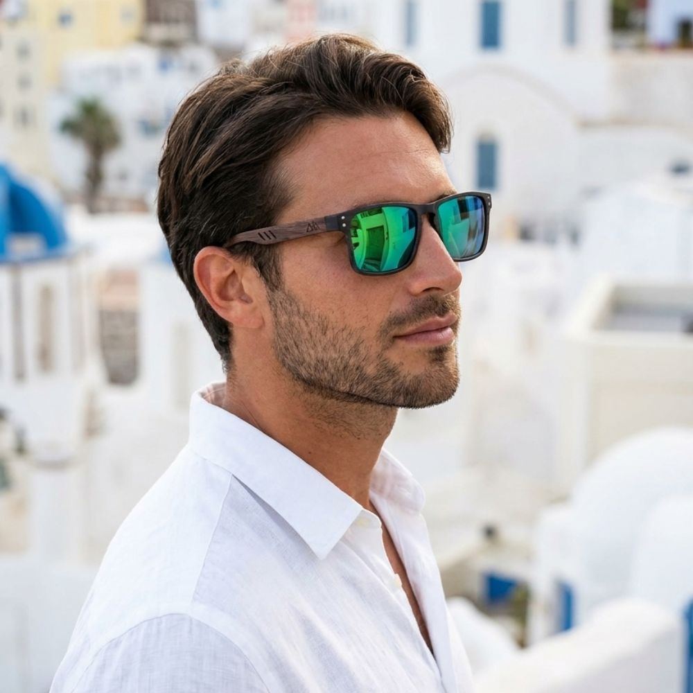Lunettes de soleil en bois - Surf Vert