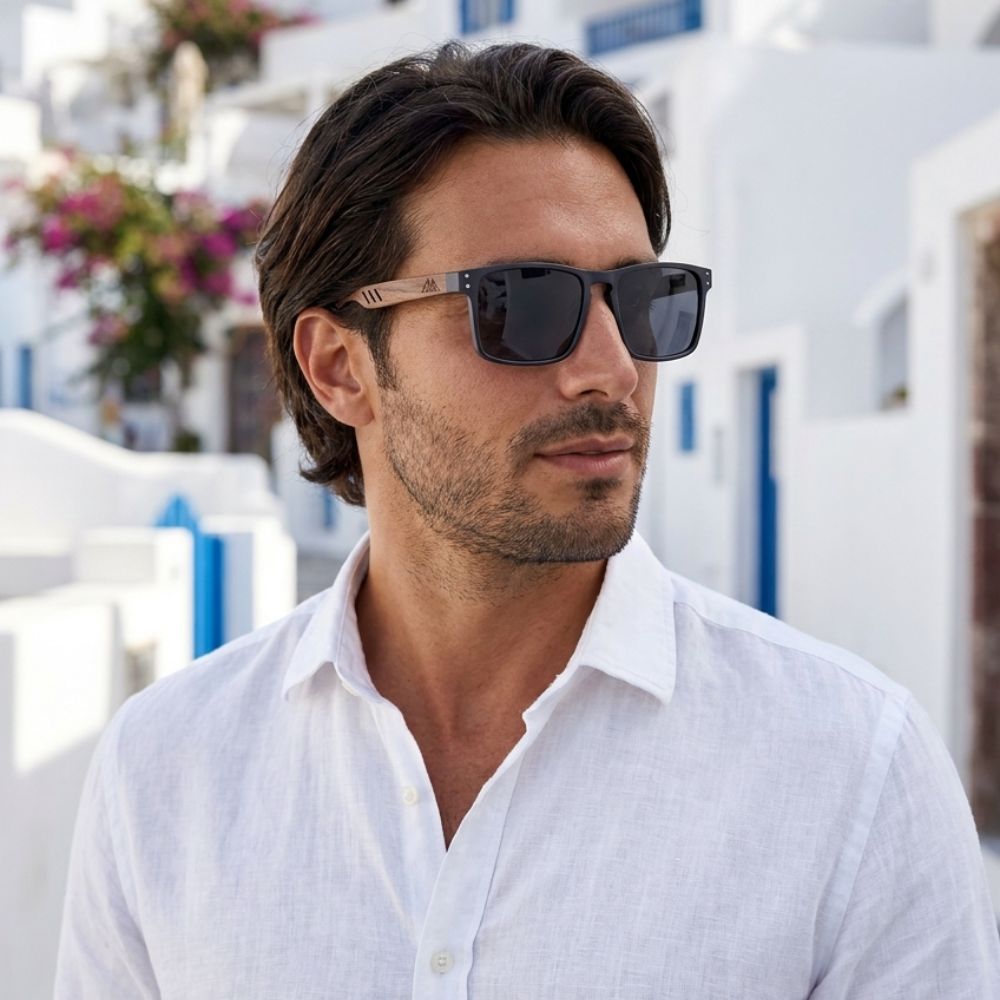 Lunettes de soleil en bois - Surf Noir