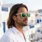 Lunettes en Bois - Skateboard Gris