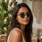 Lunette bois - Vintage Noyer Gris Ambré