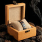 Ecrin en bois du bracelet homme Orwell Bleu Noyer - coffret cadeau The Wood Stock