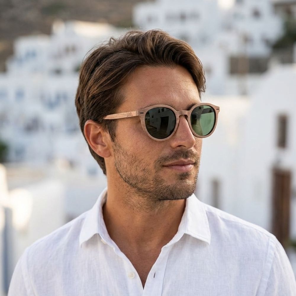 Lunette bois - Vintage Noyer Gris Ambré