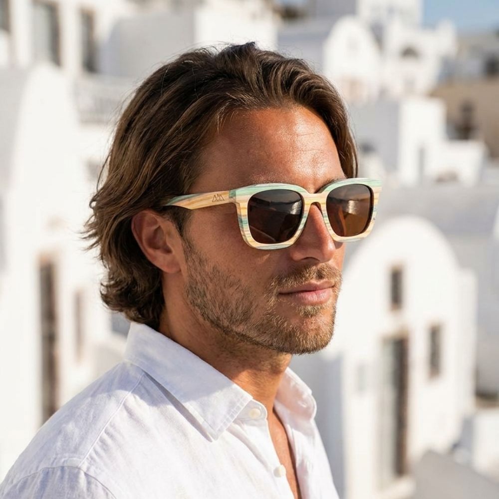 Lunettes en Bois - Skateboard Brun