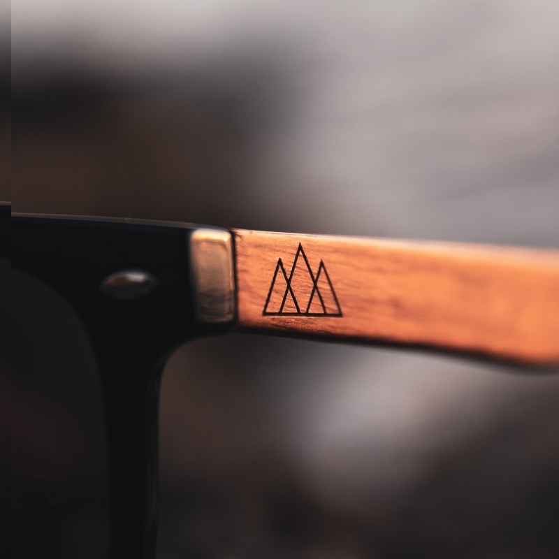 Lunette Bois - Wayfarer Acajou Noir