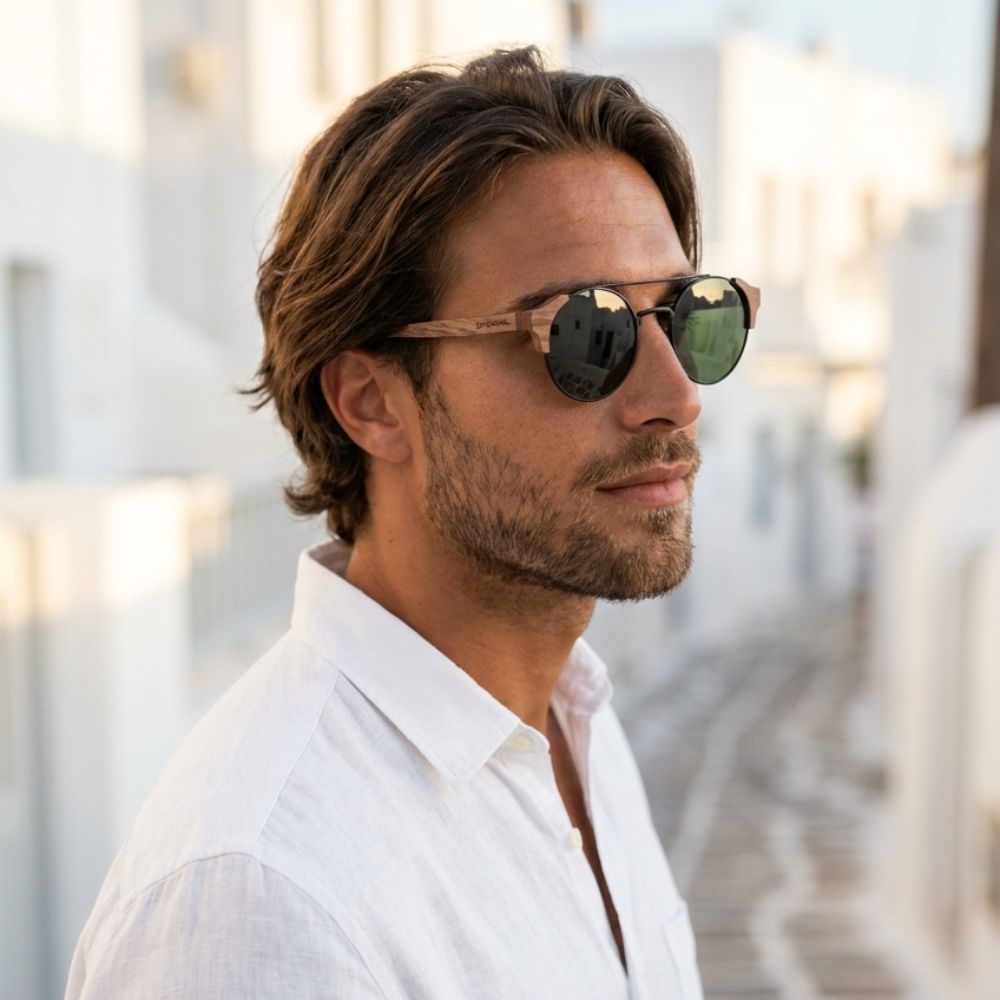 Lunettes en Bois - Positive Gris