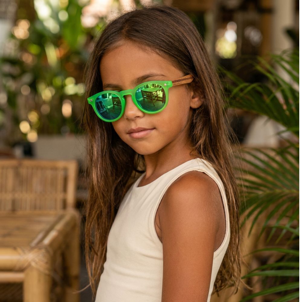 Lunettes en bois Enfant - Summer Green