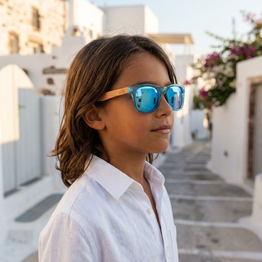 Lunettes en bois Enfant - Play Blue