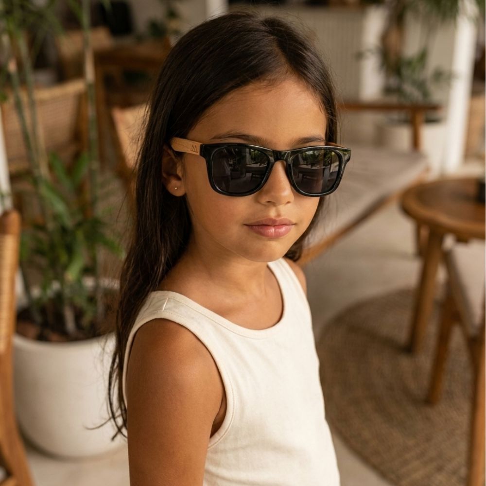 Lunettes en bois Enfant - Play Black
