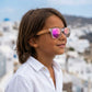 Lunettes en bois Enfant - Wayfarer Sky Junior Rose Orange
