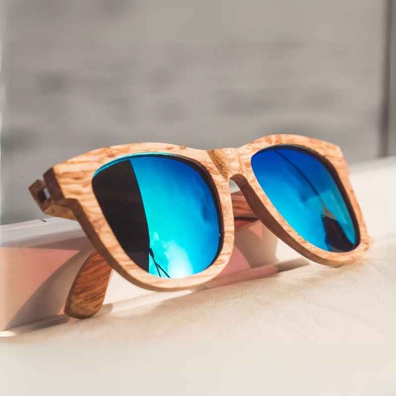 Lunettes en bois - Olivier Bleu
