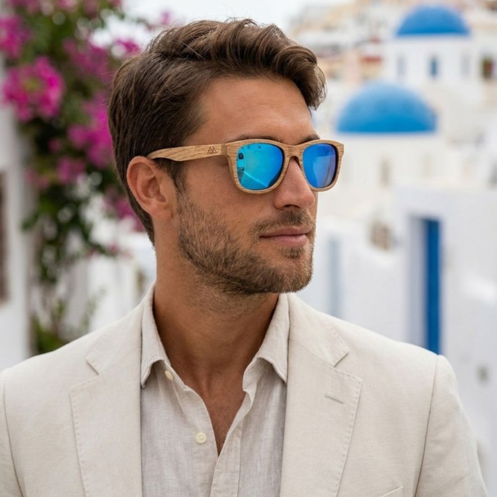 Lunettes en bois - Olivier Bleu