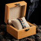 Ecrin en bois du bracelet homme Harlow Bleu Noyer - coffret cadeau The Wood Stock