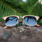 Lunettes en bois Ray Ban Clubmaster - Gris