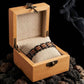 Ecrin en bois du bracelet homme Rowan Noir Noyer - coffret cadeau The Wood Stock
