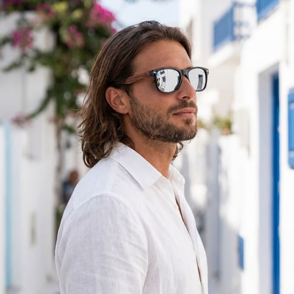 Lunette Bois - Wayfarer Acajou Gris