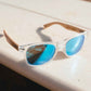 Lunette Soleil Bois - Wayfarer Sky Bleu