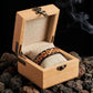 Ecrin en bois du bracelet homme Atlas Noir Olivier - coffret cadeau The Wood Stock